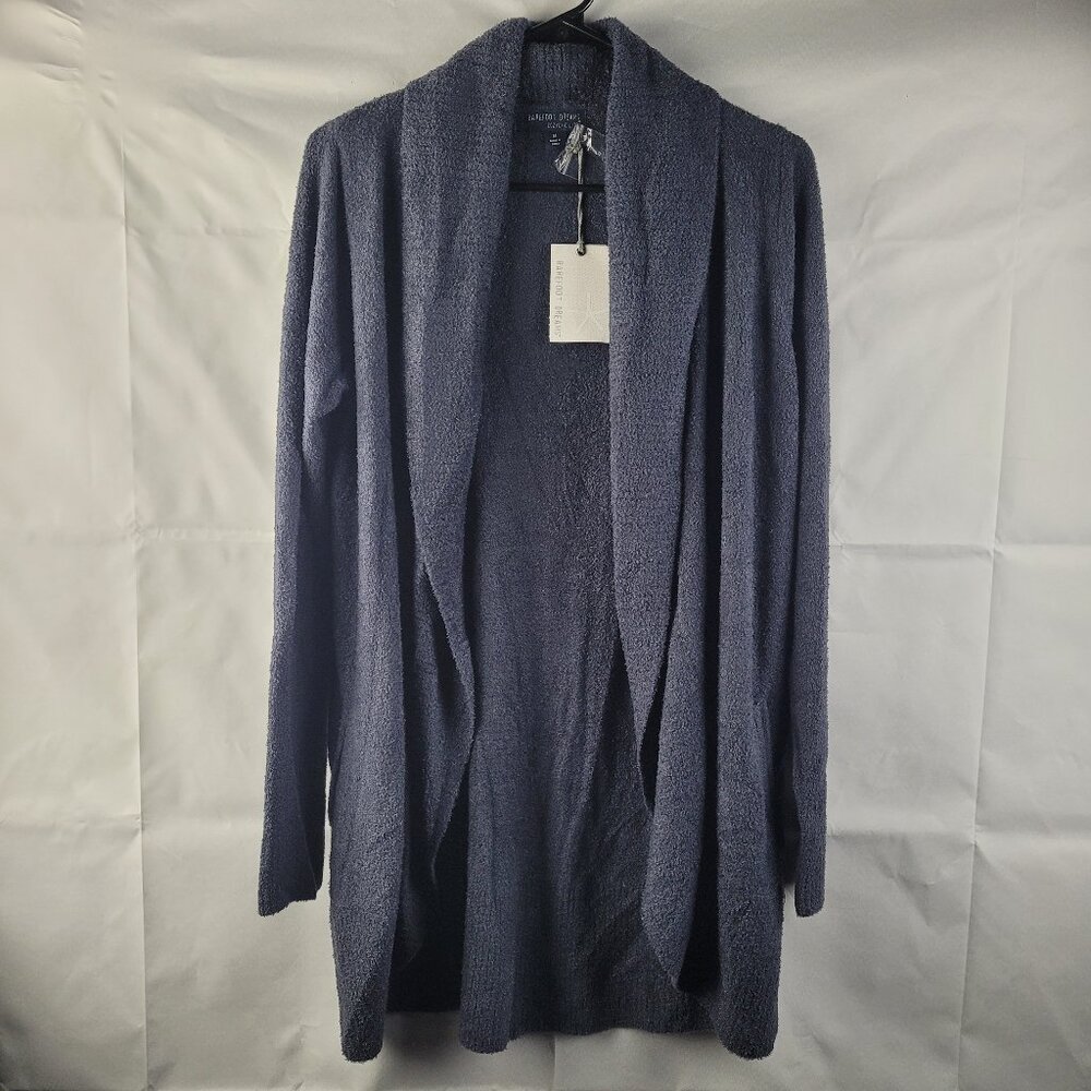Barefoot Dreams Cardigan Women Medium Gray Cozychic Open Hobo Lagenlook Boho NWT
